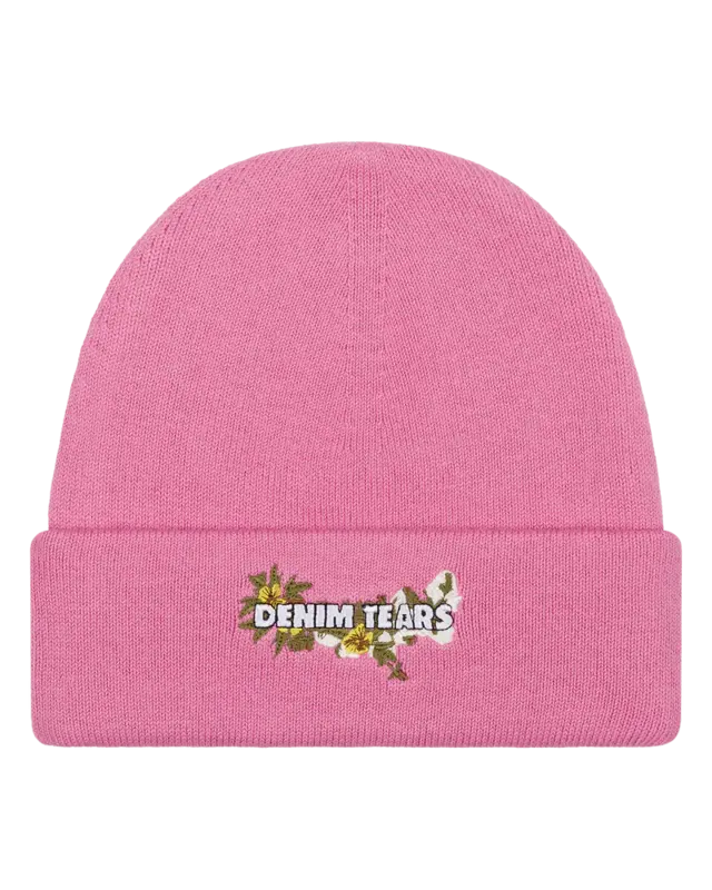 Denim Tears Floral Beanie Pink
