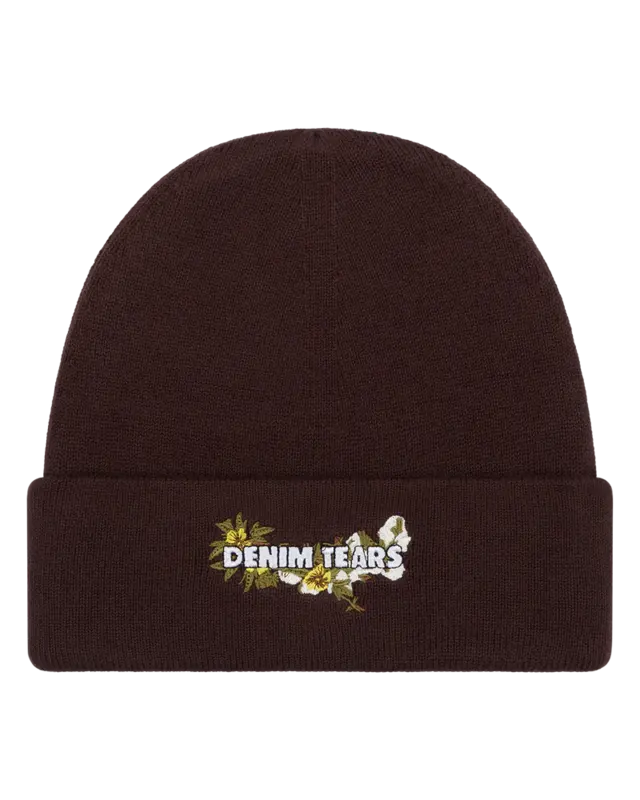 Denim Tears Floral Beanie Brown