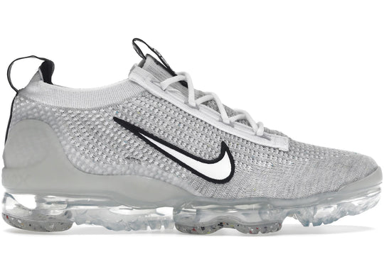 Nike Air VaporMax 2021 FK White Black Metallic Silver USED