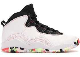 Jordan 10 Retro White Barely Volt Ember Glow (GS) USED