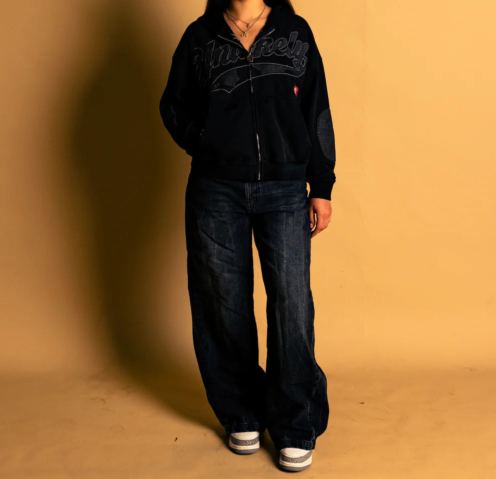 Unlikely Black Denim Patch Jacket