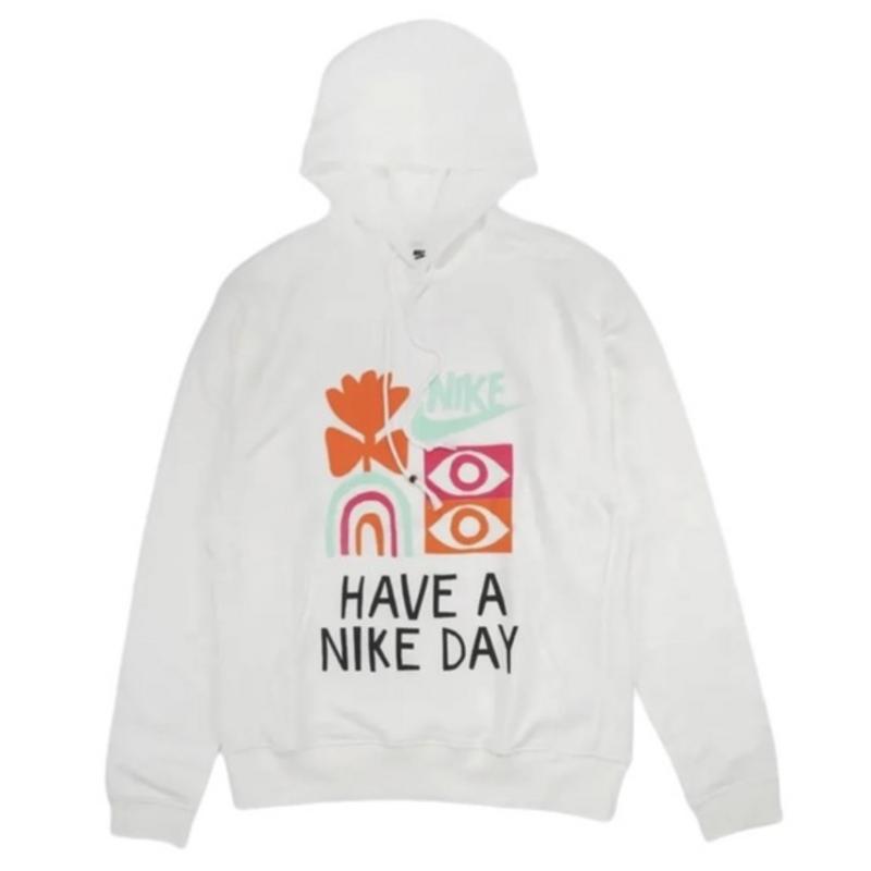 Nike “Have A Nike Day” White French Terry Hoodie Pullover