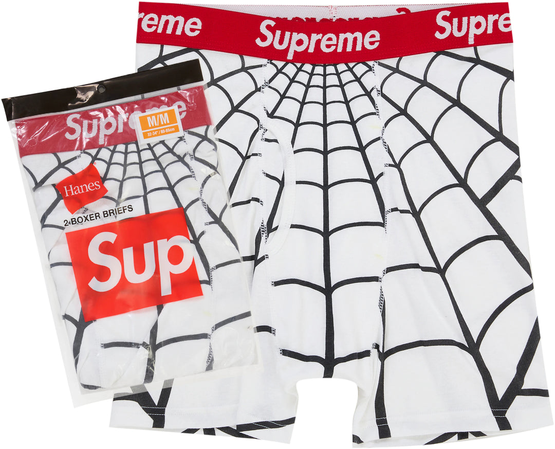 Supreme Hanes Spider-Man Boxer Briefs (2 Pack) White
