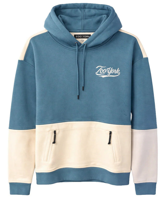 ZOO YORK LOGO FLEECE HOODIE BLUE STONE/ OFF WHITE