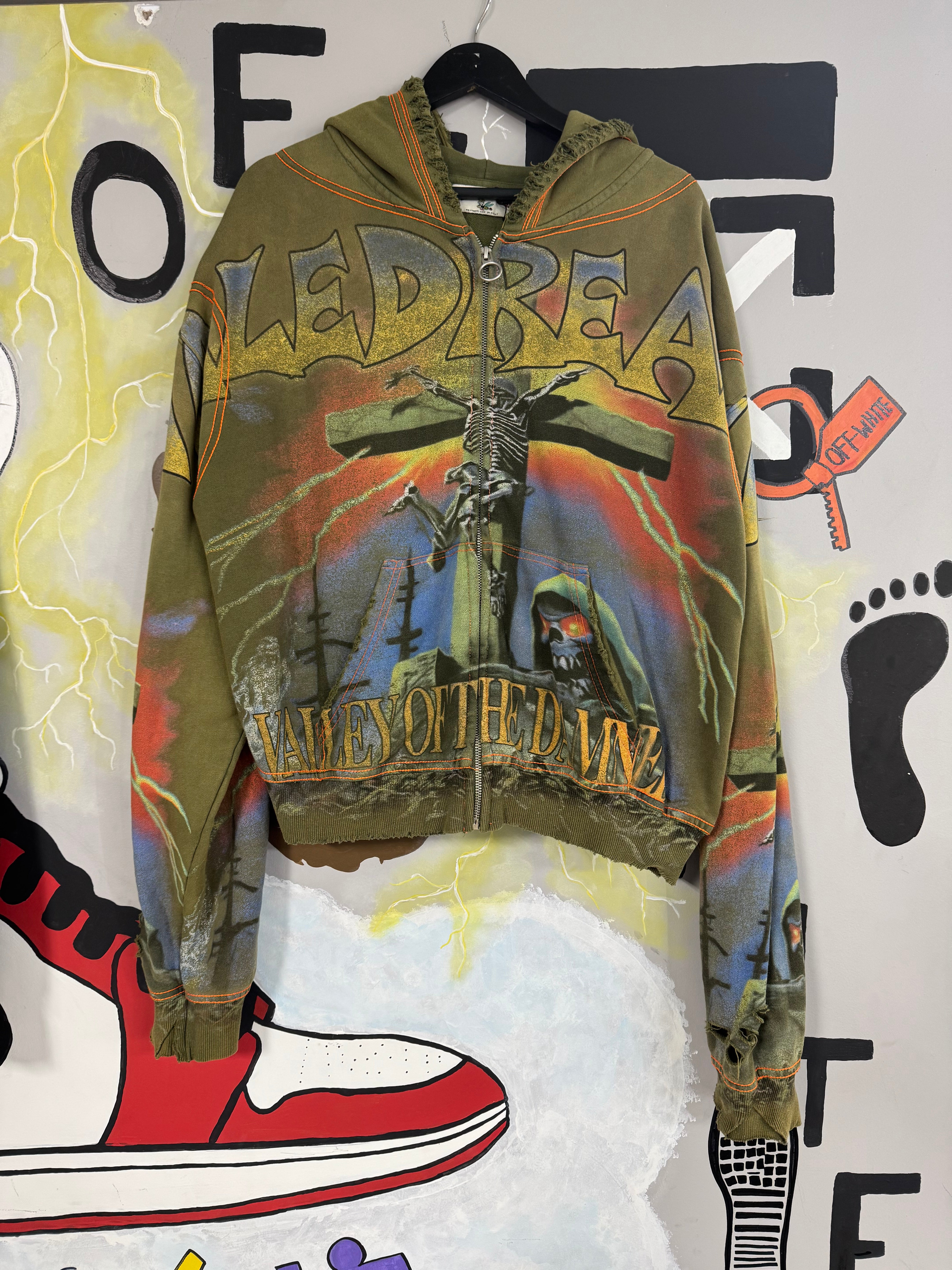 DAMNED BIG ZIP UP OLIVE USED