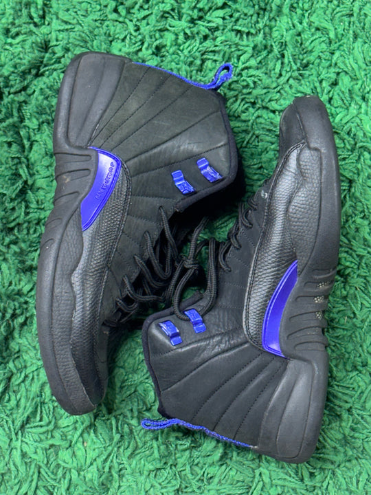 Jordan 12 Retro Black Dark Concord (GS)USED