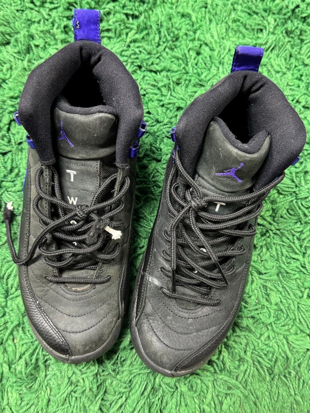 Jordan 12 Retro Black Dark Concord (GS)USED