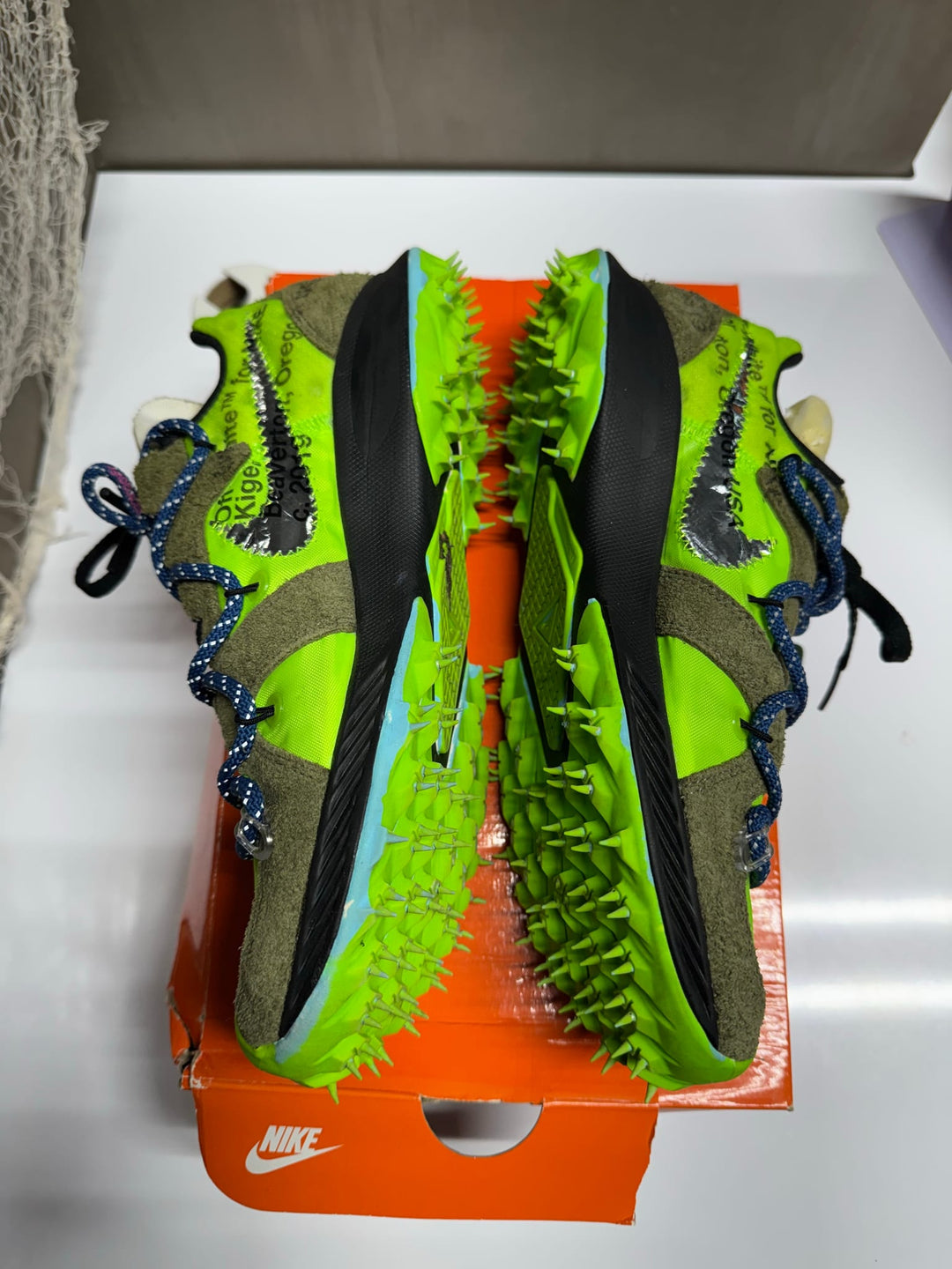 Nike Zoom Terra Kiger 5 OFF-WHITE Electric Green (Women's) USED