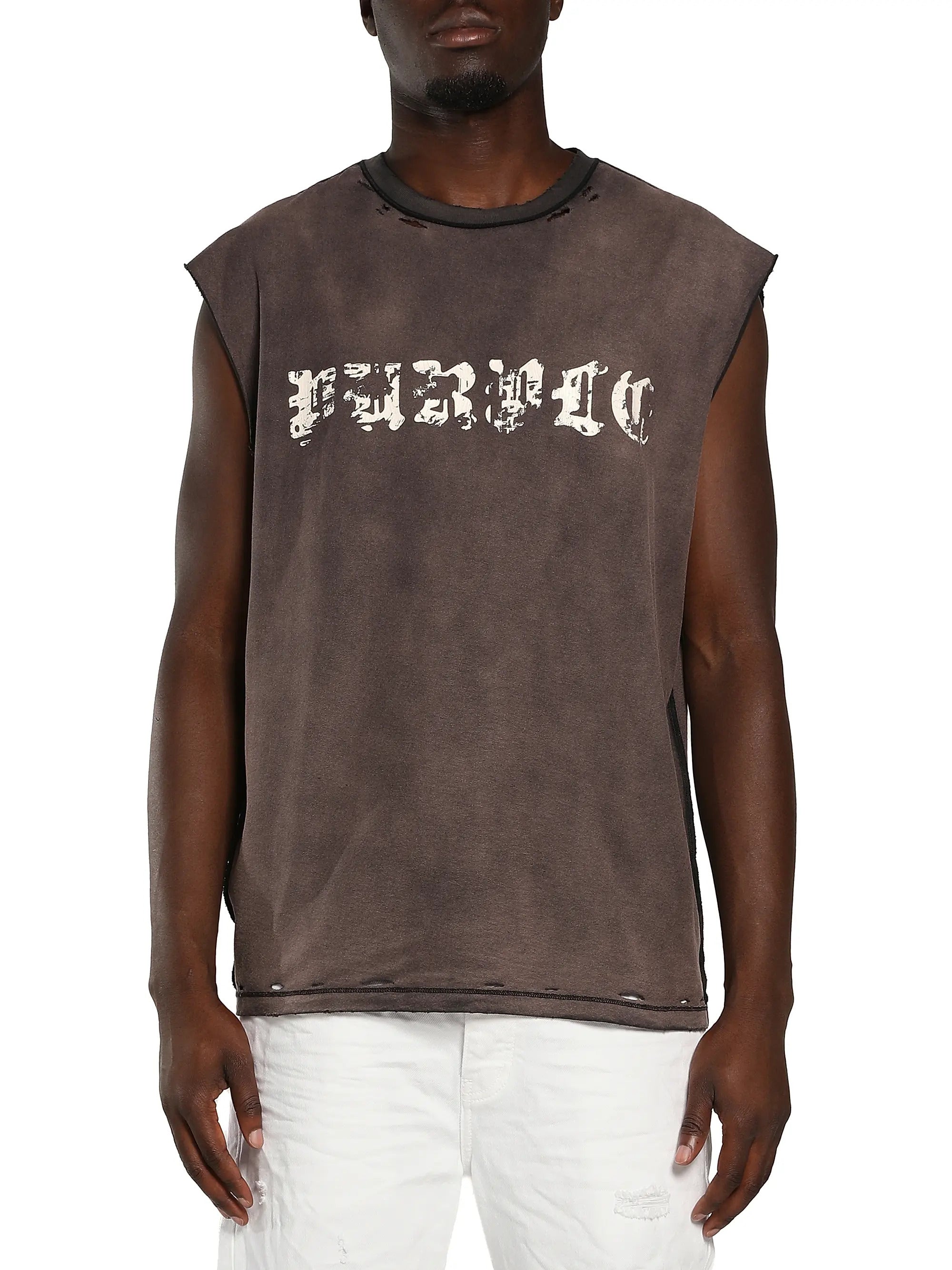 Purple Brand Distressed Tank Top