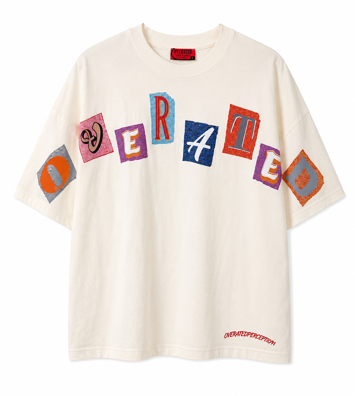 Box Letter Tees Cream