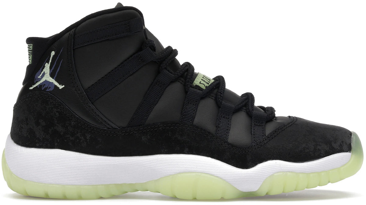 Jordan 11 Retro Black Barely Volt (GS) USED