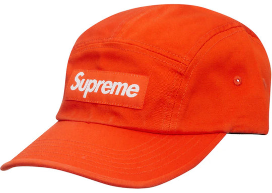 Supreme Washed Chino Twill Camp Cap (FW22) Orange