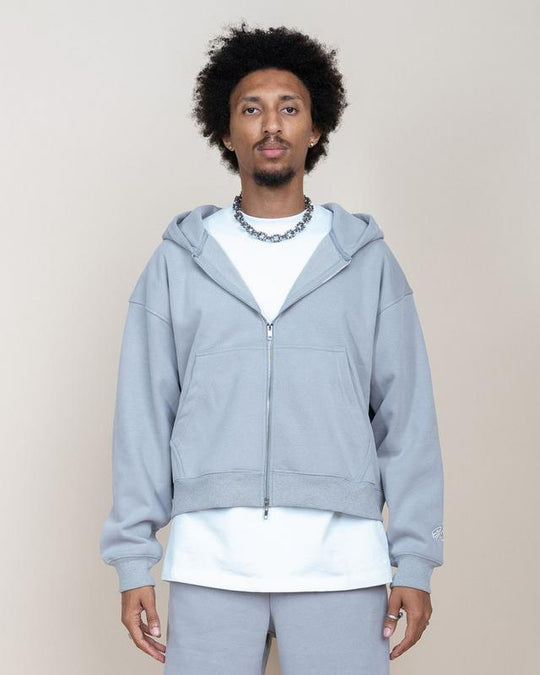 Perfect Zip Up Hoodie Set Grey