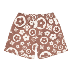 BRAVEST STUDIOS FLOWER SHORTS BROWN