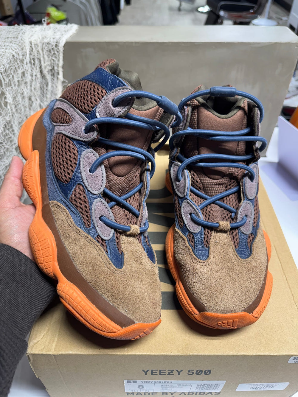 adidas Yeezy 500 High Tactile Orange USED