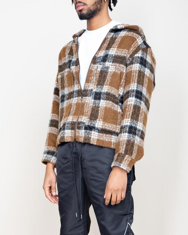 MOHAIR FLANNEL JACKET BROWN