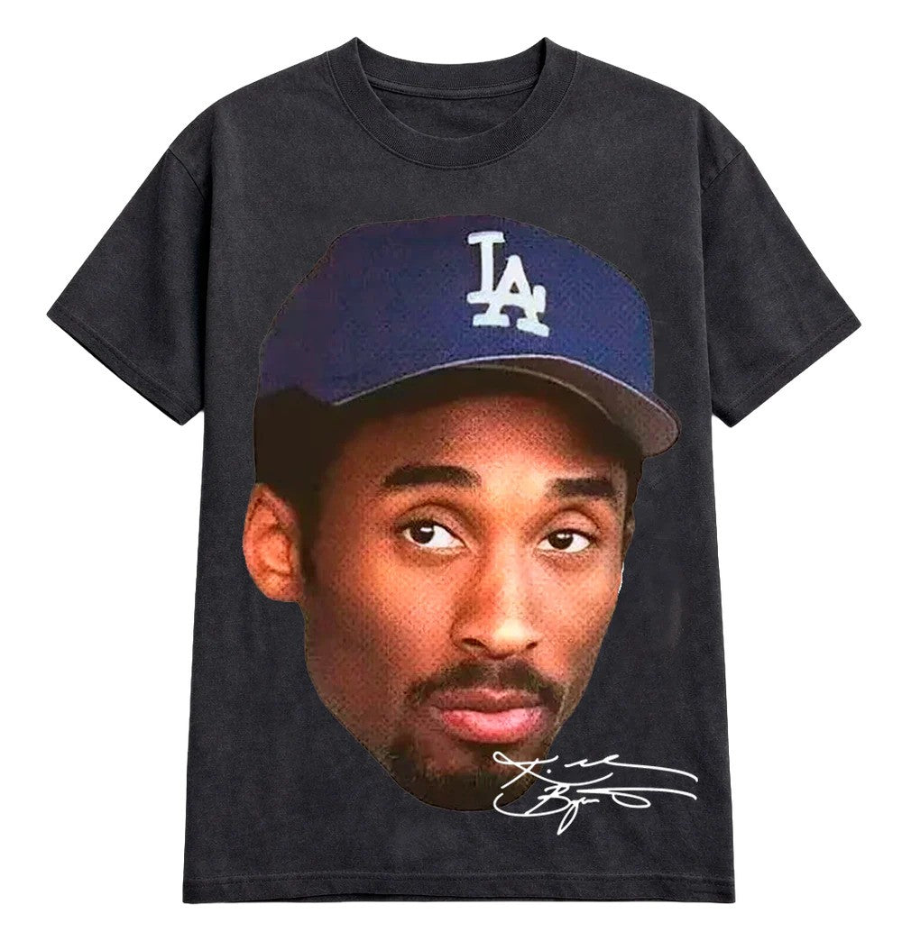 LICENSED GRAPHIC T-SHIRT LIMO WASHED BLACK - KOBE FACE