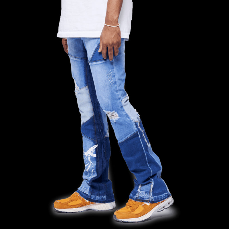 Thrash Stacked Denim Blue